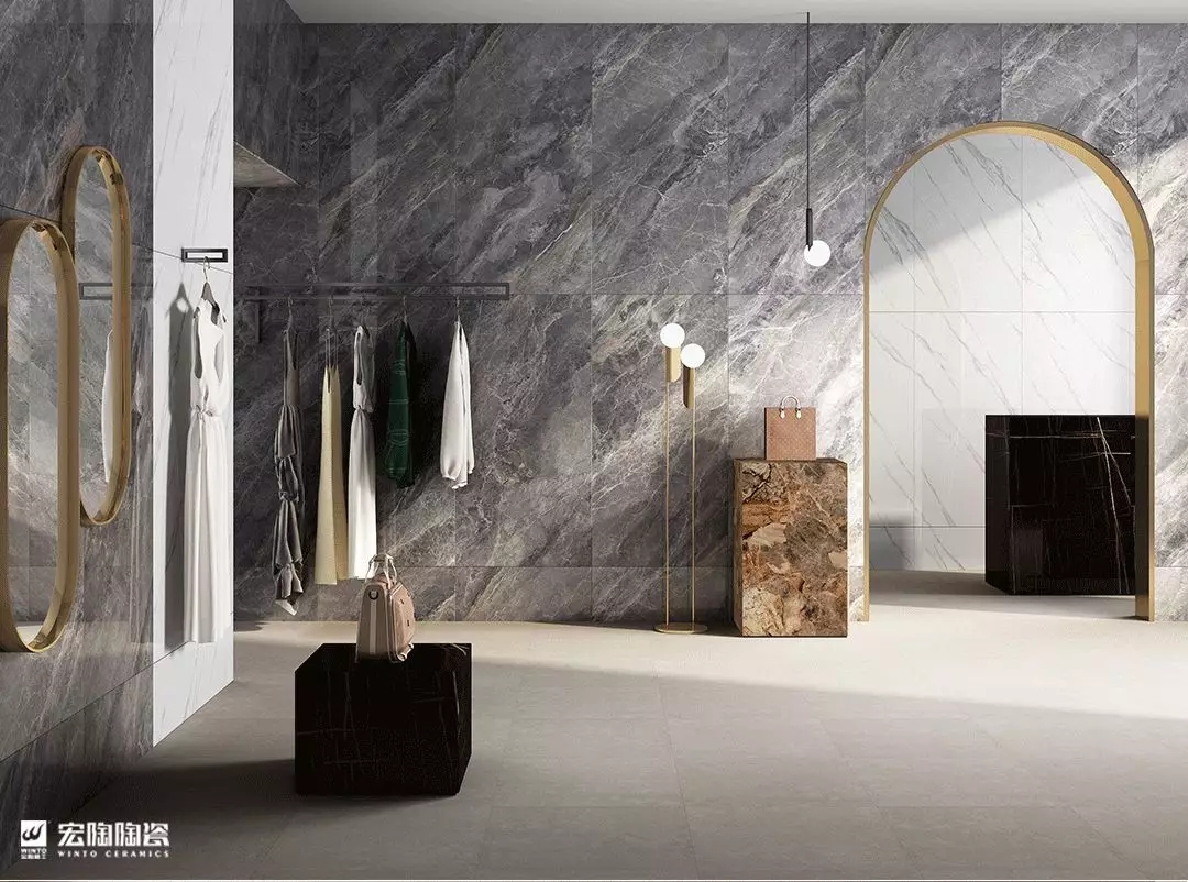 GA黄金甲璇玑灰TPEBM157005瓷砖地砖装修效果图